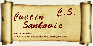Cvetin Sanković vizit kartica